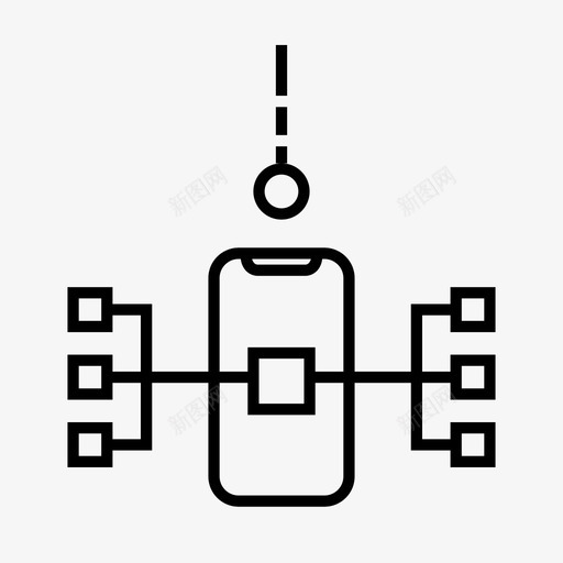 区块链加密货币去中心化图标svg_新图网 https://ixintu.com ico 分发 加密货币 区块链 去中心化 数字 比特币 电话 采矿