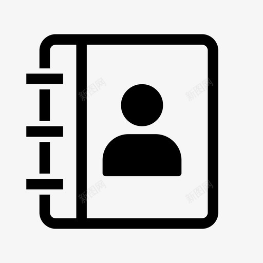 联系人议程通信图标svg_新图网 https://ixintu.com 电话簿 簿记 联系人 议程 记事本 通信