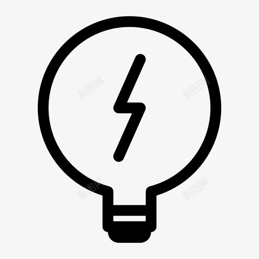 灯想法灵感图标svg_新图网 https://ixintu.com 工作 思考 想法 灵感 聪明