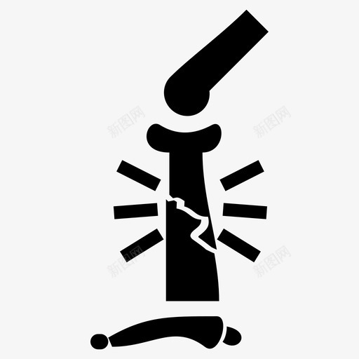 骨折人骨医学图标svg_新图网 https://ixintu.com 人骨 医学 骨折