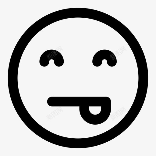 快乐表情表达图标svg_新图网 https://ixintu.com 快乐 收藏 舌头 表情 表达