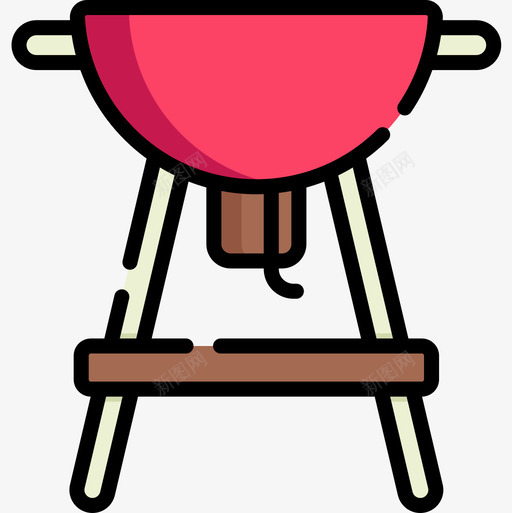 烤肉57春季线性颜色图标svg_新图网 https://ixintu.com 春季 烤肉 线性 颜色