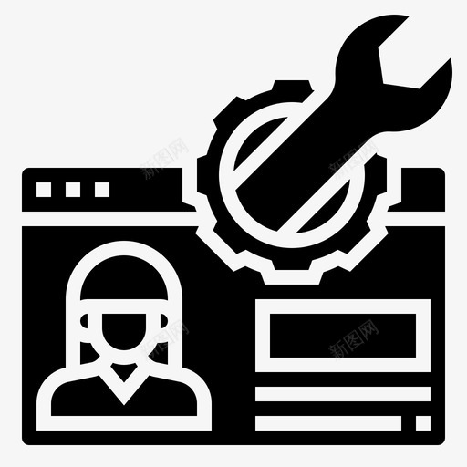 技术人员客户服务图标svg_新图网 https://ixintu.com 客户 技术人员 支持 数据库管理glyph1 服务 网站