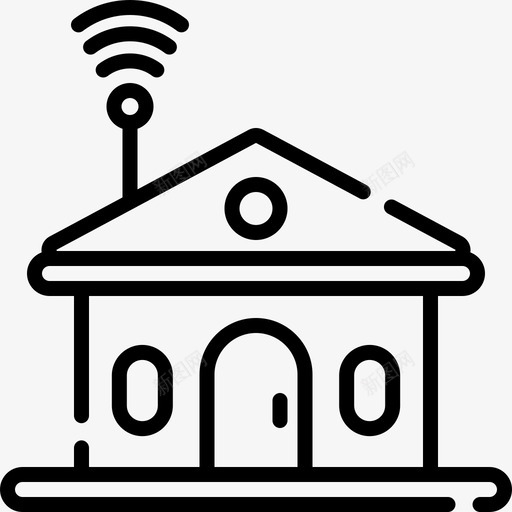 智能住宅未来技术17线性图标svg_新图网 https://ixintu.com 住宅 智能 未来技术 线性