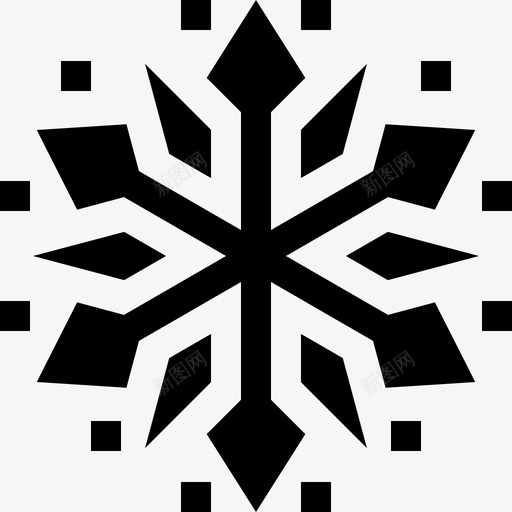 雪花气候变化8填充图标svg_新图网 https://ixintu.com 填充 气候变化 雪花
