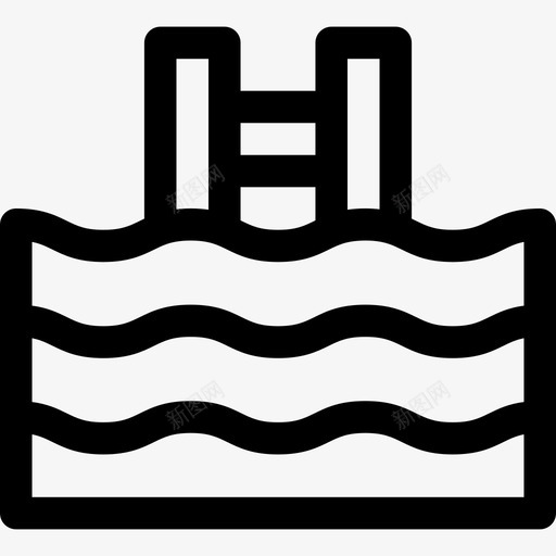 游泳池64号健身房直线型图标svg_新图网 https://ixintu.com 64号 健身房 游泳池 直线 线型