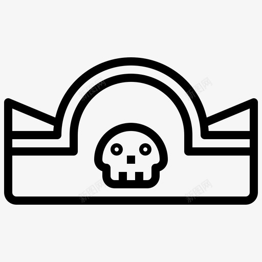 海盗帽狂欢节服装图标svg_新图网 https://ixintu.com 乐趣 服装 海盗帽 狂欢节