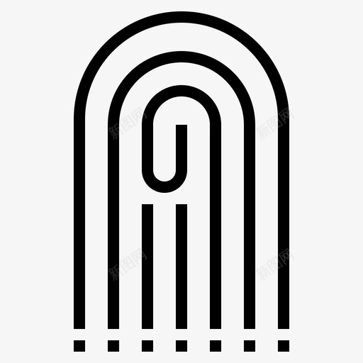 指纹扫描密码安全图标svg_新图网 https://ixintu.com 安全 密码 技术和电子大纲 指纹扫描