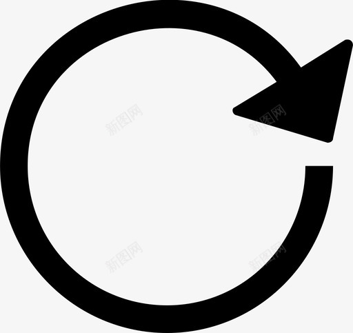 重新加载箭头圆图标svg_新图网 https://ixintu.com 加载 循环 旋转 箭头 重新