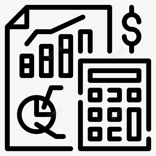 会计大学课程2线性图标svg_新图网 https://ixintu.com 会计 大学 线性 课程