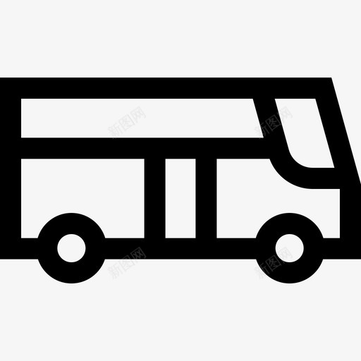 公共汽车车辆和运输工具2直线图标svg_新图网 https://ixintu.com 公共汽车 直线 车辆 运输工具