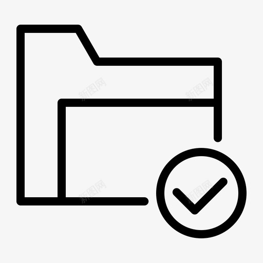 检查文件夹存档文件图标svg_新图网 https://ixintu.com 勾选 存档 文件 文件夹 检查