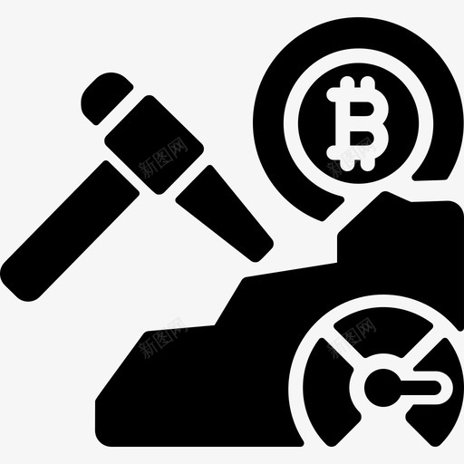 采矿加密货币78填充图标svg_新图网 https://ixintu.com 加密 填充 货币 采矿