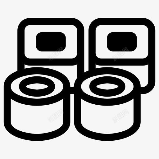 寿司鸡蛋食物图标svg_新图网 https://ixintu.com 寿司 日式 米饭 芝麻 食物 鸡蛋