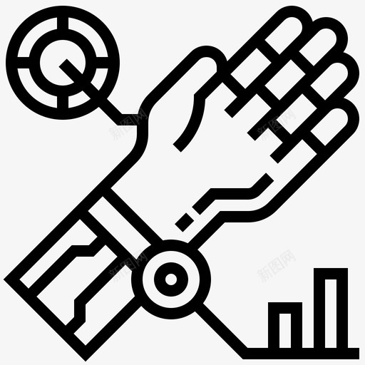 机械臂人工智能57线性图标svg_新图网 https://ixintu.com 人工智能57 机械臂 线性
