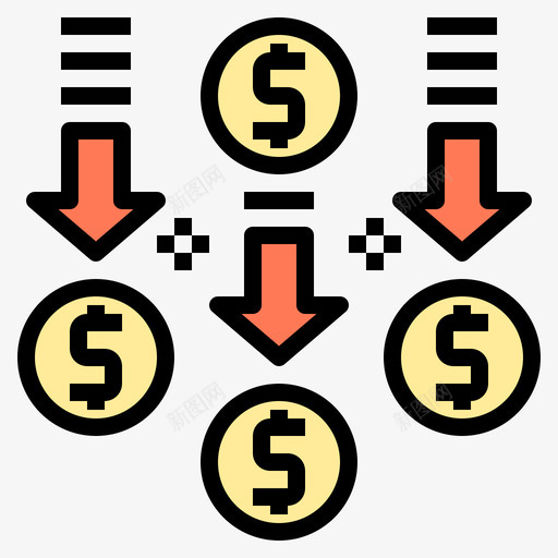 货币消费者1线性颜色图标svg_新图网 https://ixintu.com 消费者1 线性颜色 货币
