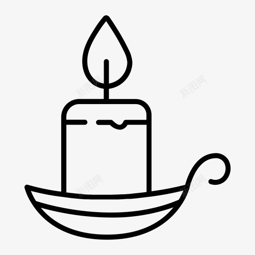 蜡烛生日蜡烛燃烧的蜡烛图标svg_新图网 https://ixintu.com 灯光 照明 燃烧 生日 蜡烛