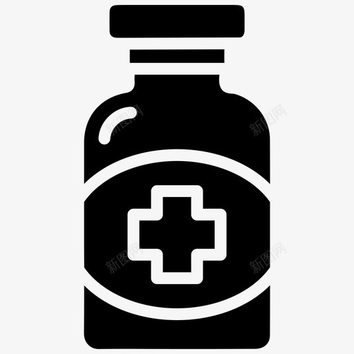 药瓶药品医疗图标svg_新图网 https://ixintu.com 医疗 治疗 药品 药瓶