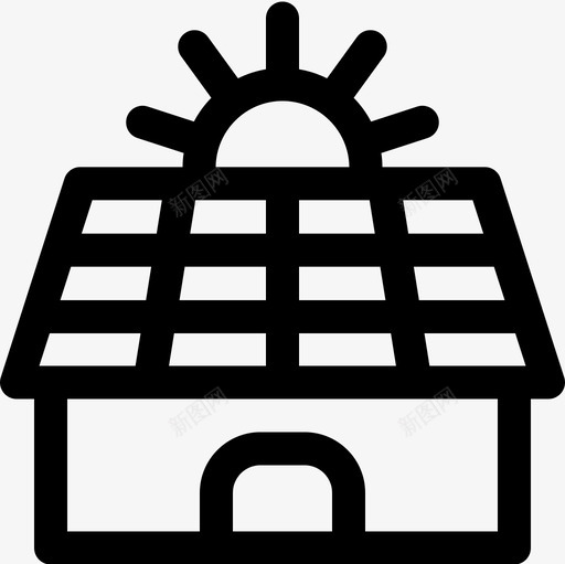 太阳能电池板可持续能源30线性图标svg_新图网 https://ixintu.com 太阳能 持续 电池板 线性 能源