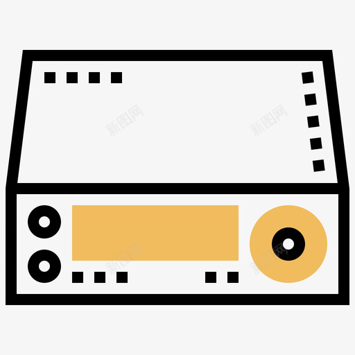 Vhs播放器复古技术3黄影图标svg_新图网 https://ixintu.com Vhs 复古 技术 播放器 黄影