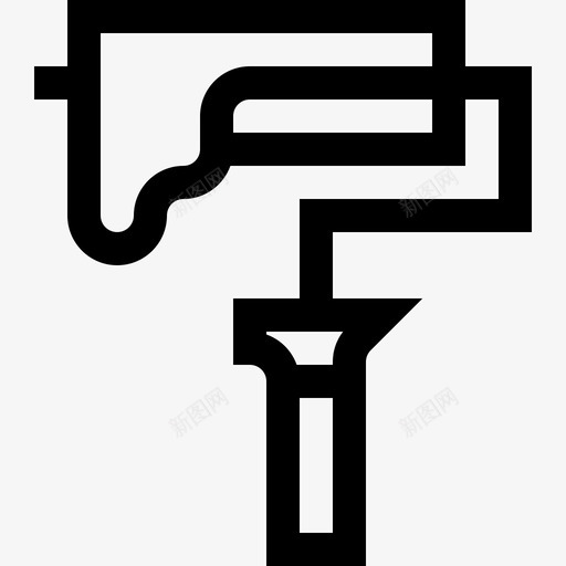 油漆辊印刷37线性图标svg_新图网 https://ixintu.com 印刷 油漆 线性