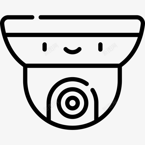 安全摄像头智能家居37线性图标svg_新图网 https://ixintu.com 安全 摄像头 智能家居 线性