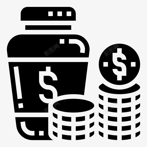 钱罐众筹41雕文图标svg_新图网 https://ixintu.com 众筹 钱罐 雕文