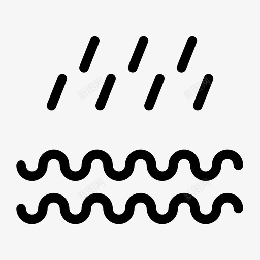 洪水雨水喷溅图标svg_新图网 https://ixintu.com 喷溅 旅行 洪水 雕文 雨水