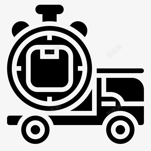 快递快速计时器图标svg_新图网 https://ixintu.com 卡车 尾雕文 快递 快速 计时器 购物