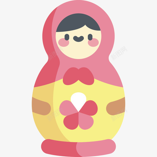 Matryoshka玩偶俄罗斯17岁扁平图标svg_新图网 https://ixintu.com 17岁 Matryoshka 俄罗斯 扁平 玩偶