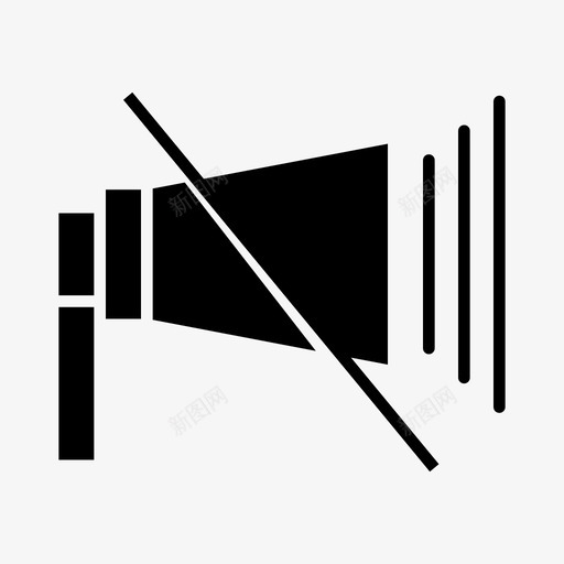 安静哑巴静音图标svg_新图网 https://ixintu.com 2号连 哑巴 安静 没有声音 静音