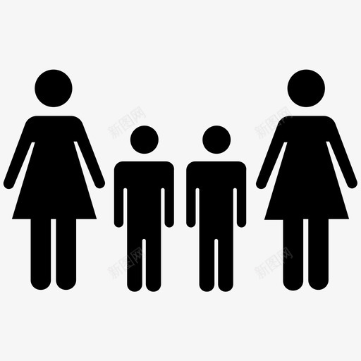 家庭孩子爱图标svg_新图网 https://ixintu.com 儿子 孩子 家庭 母亲