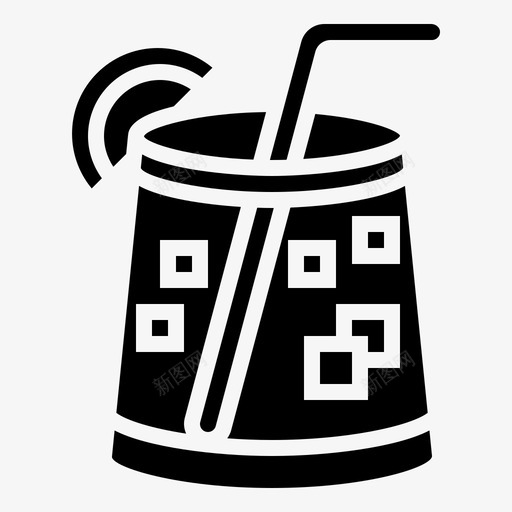 冰茶夏123雕文图标svg_新图网 https://ixintu.com 冰茶 雕文