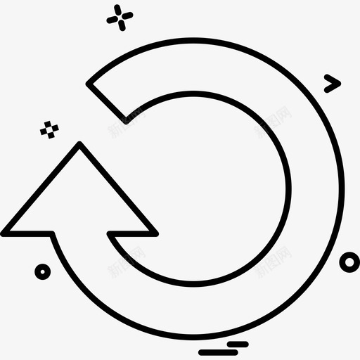 刷新箭头重置图标svg_新图网 https://ixintu.com 刷新 用户界面 箭头 重置