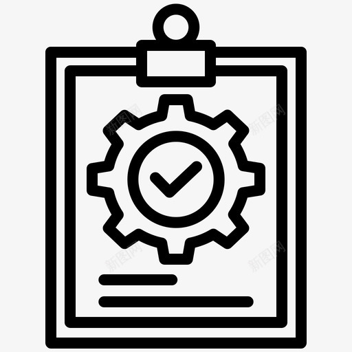 剪贴板策略32线性图标svg_新图网 https://ixintu.com 剪贴板 策略 线性