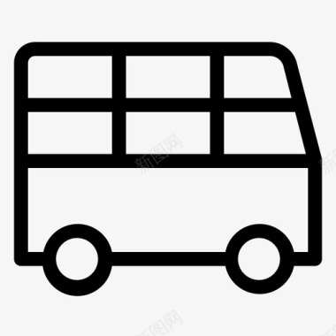 旅游巴士公共交通工具旅游车图标图标