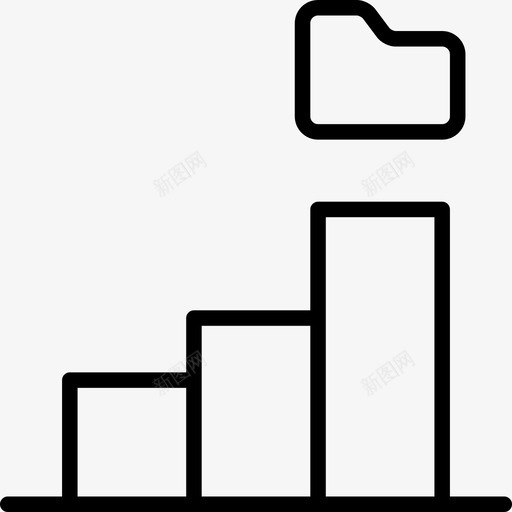数据图表文件夹图标svg_新图网 https://ixintu.com 图表 增加 增长 存储 数据 文件夹 精简