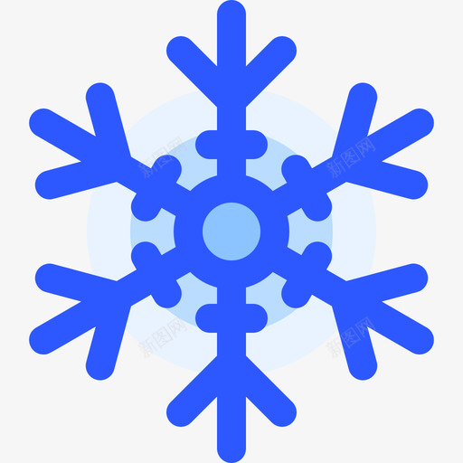 雪花冬天100蓝色图标svg_新图网 https://ixintu.com 冬天100 蓝色 雪花
