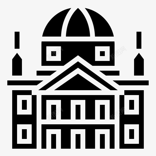 亚利桑那州大厦首府图标svg_新图网 https://ixintu.com GLyph1 亚利 地标 大厦 市中心 桑那 首府