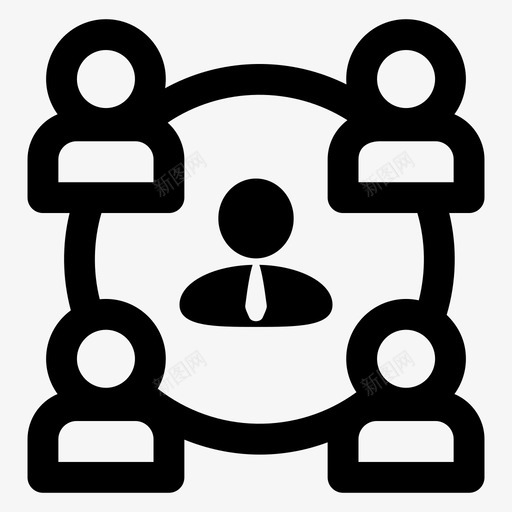 组织结构业务概念图标svg_新图网 https://ixintu.com 业务 团队 概念 组织结构