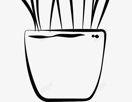 蛇植物房子室内植物图标svg_新图网 https://ixintu.com 室内 房子 植物 盆栽