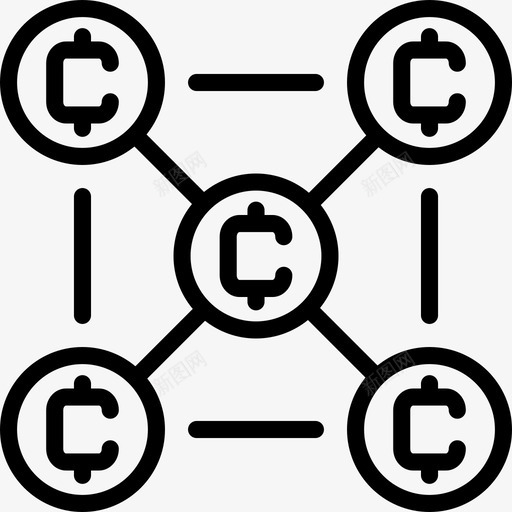 加密货币币区块链金融图标svg_新图网 https://ixintu.com 加密 区块 货币 金融