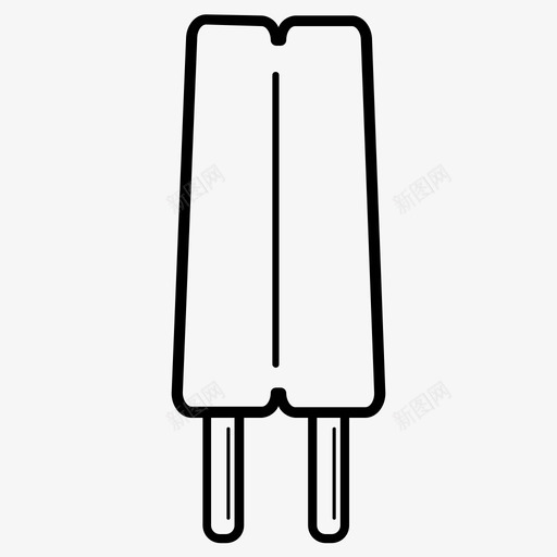 双冰棍冰淇淋夏天图标svg_新图网 https://ixintu.com 冰淇淋 双冰棍 夏天