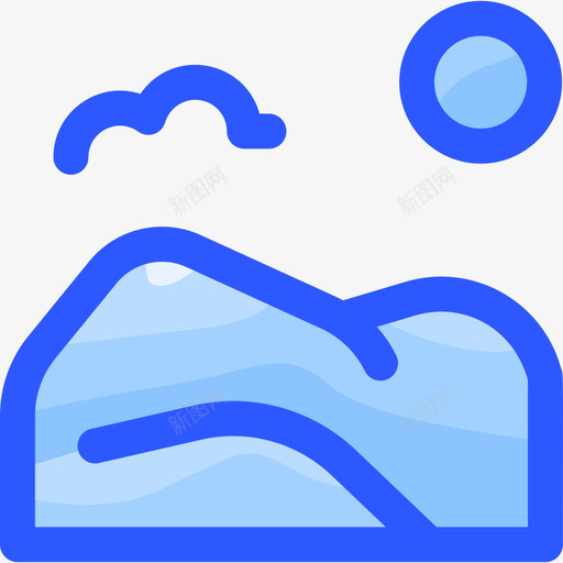 丘陵风景35蓝色图标svg_新图网 https://ixintu.com 丘陵 蓝色 风景35