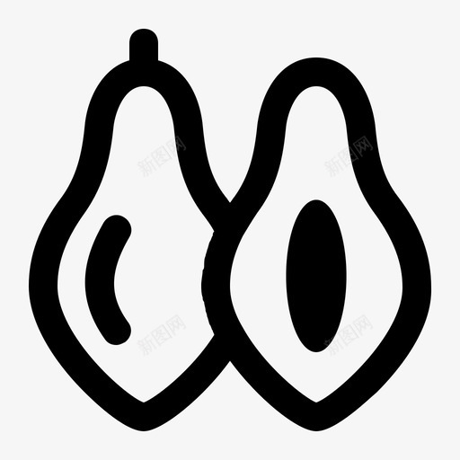 木瓜水果木瓜水果图标svg_新图网 https://ixintu.com 木瓜 水果 蔬菜