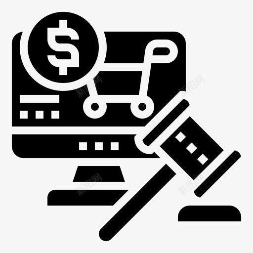 拍卖出价买家图标svg_新图网 https://ixintu.com glyph1 买家 出价 在线 市场 拍卖 电子