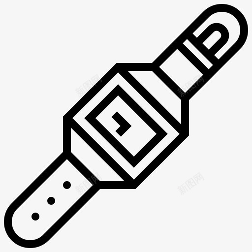 腕表嘻哈33线性图标svg_新图网 https://ixintu.com 嘻哈 线性 腕表