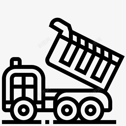 自卸车自卸汽车施工图标svg_新图网 https://ixintu.com 施工 汽车 液压 线路 自卸 自卸车 车辆 运输