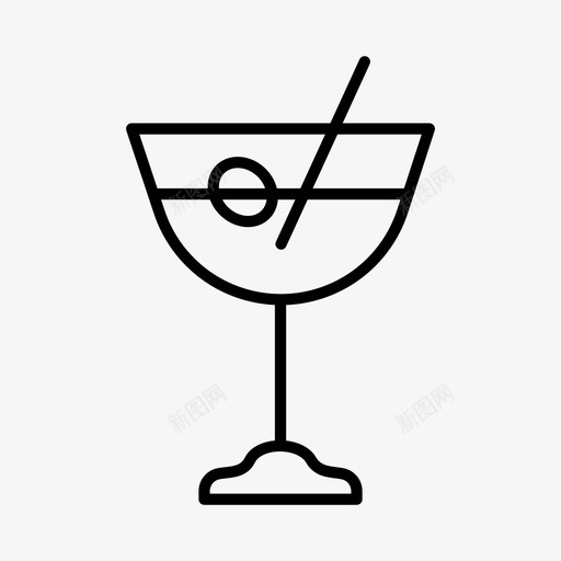 曼哈顿酒饮料图标svg_新图网 https://ixintu.com 曼哈顿 饮料 鸡尾酒