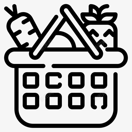 购物篮秋季107直线型图标svg_新图网 https://ixintu.com 直线 秋季 线型 购物篮